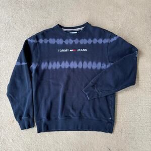 Men's S Navy Blue Tommy Hilfiger Tie Dye Sweatshirt